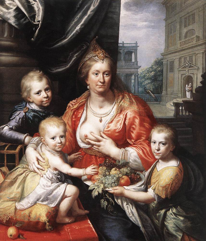 Sophia Hedwig, Countess of Nassau Dietz, with her Three Sons sg